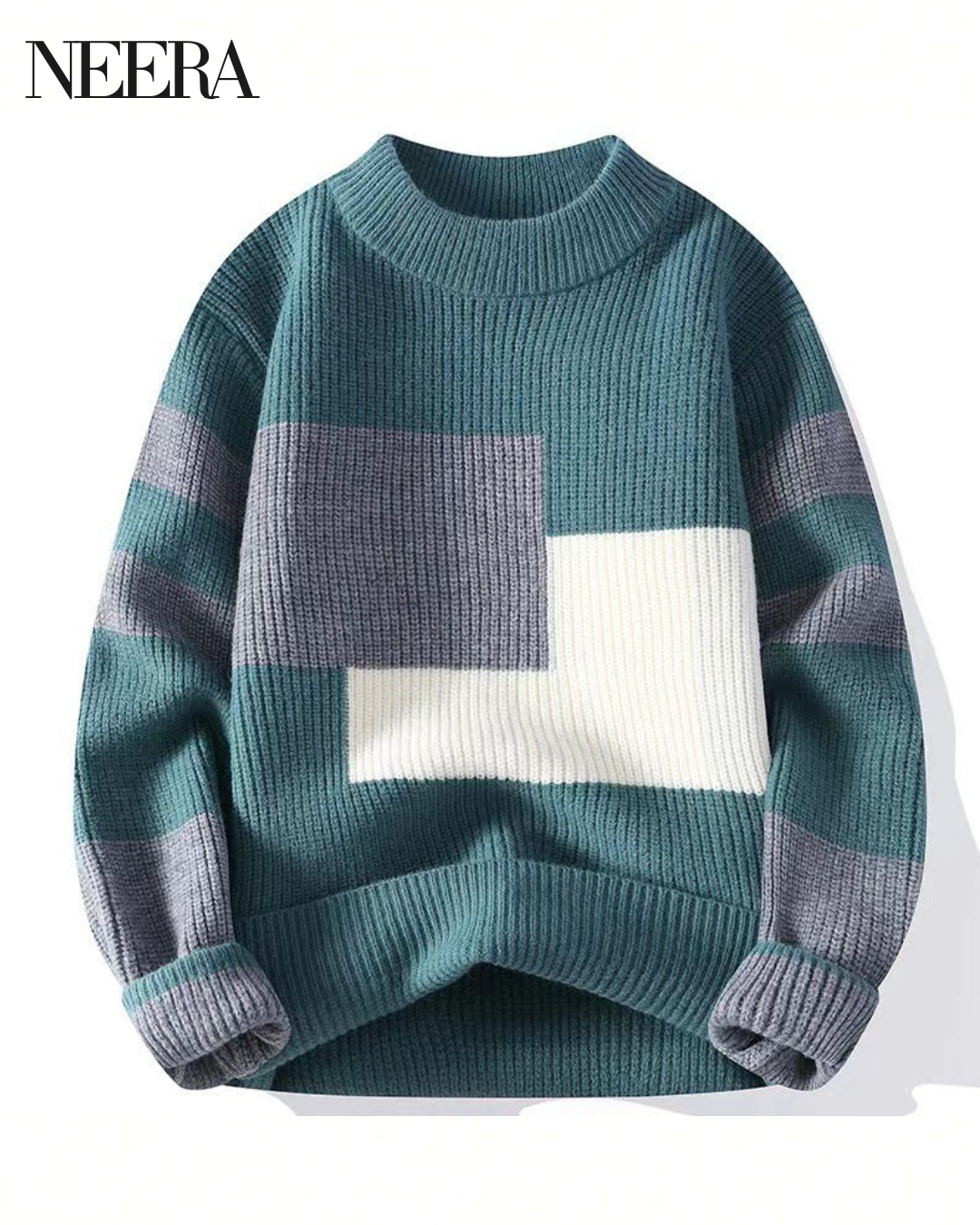 Knitted sweater with a relaxed cut