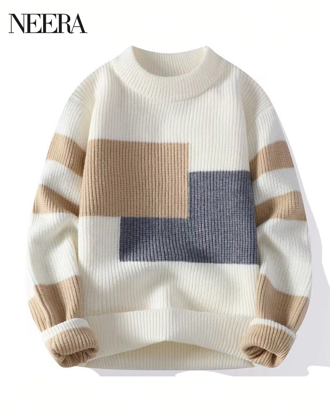 Knitted sweater with a relaxed cut