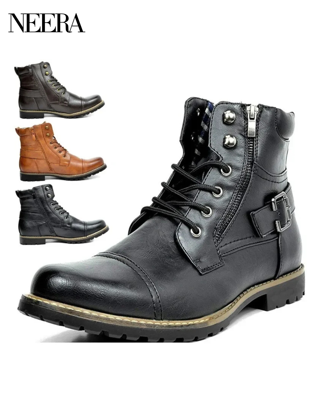 Damon | Leather lace boots