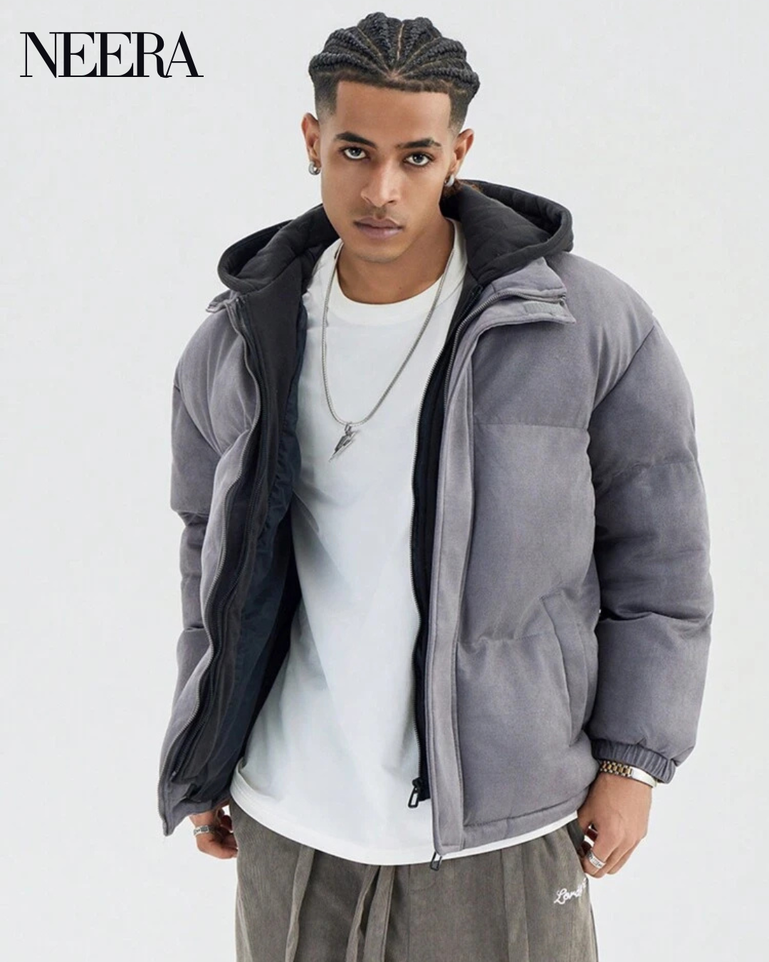 Puffer Padded Jacket with Hood