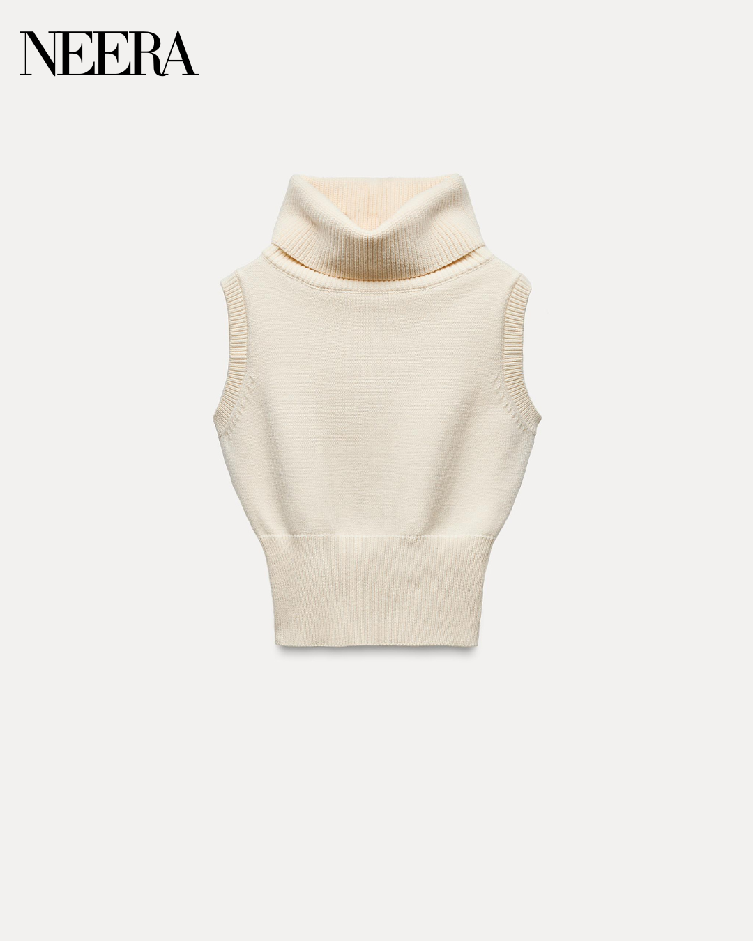 High Meck Knit Vest