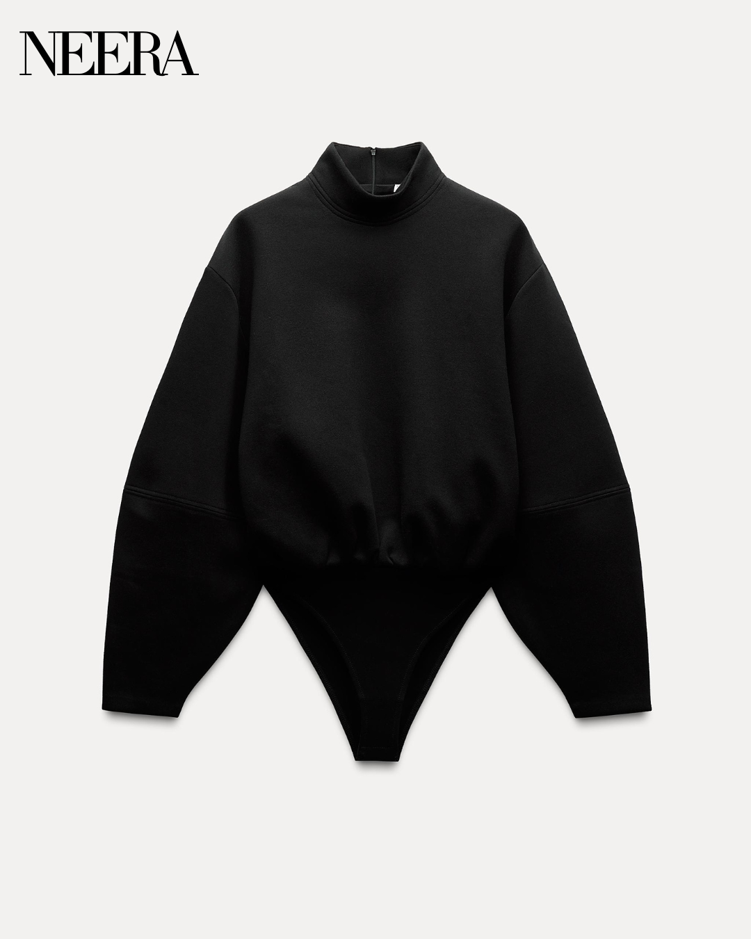 Long Sleeve High Neck Fleece Bodysuit