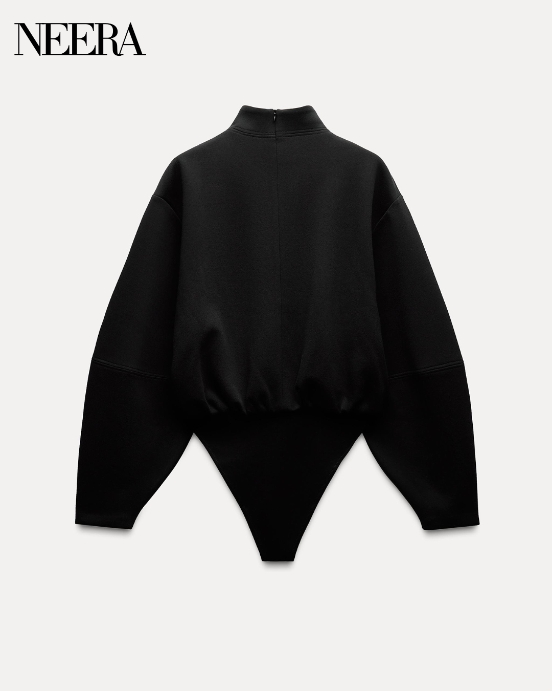 Long Sleeve High Neck Fleece Bodysuit