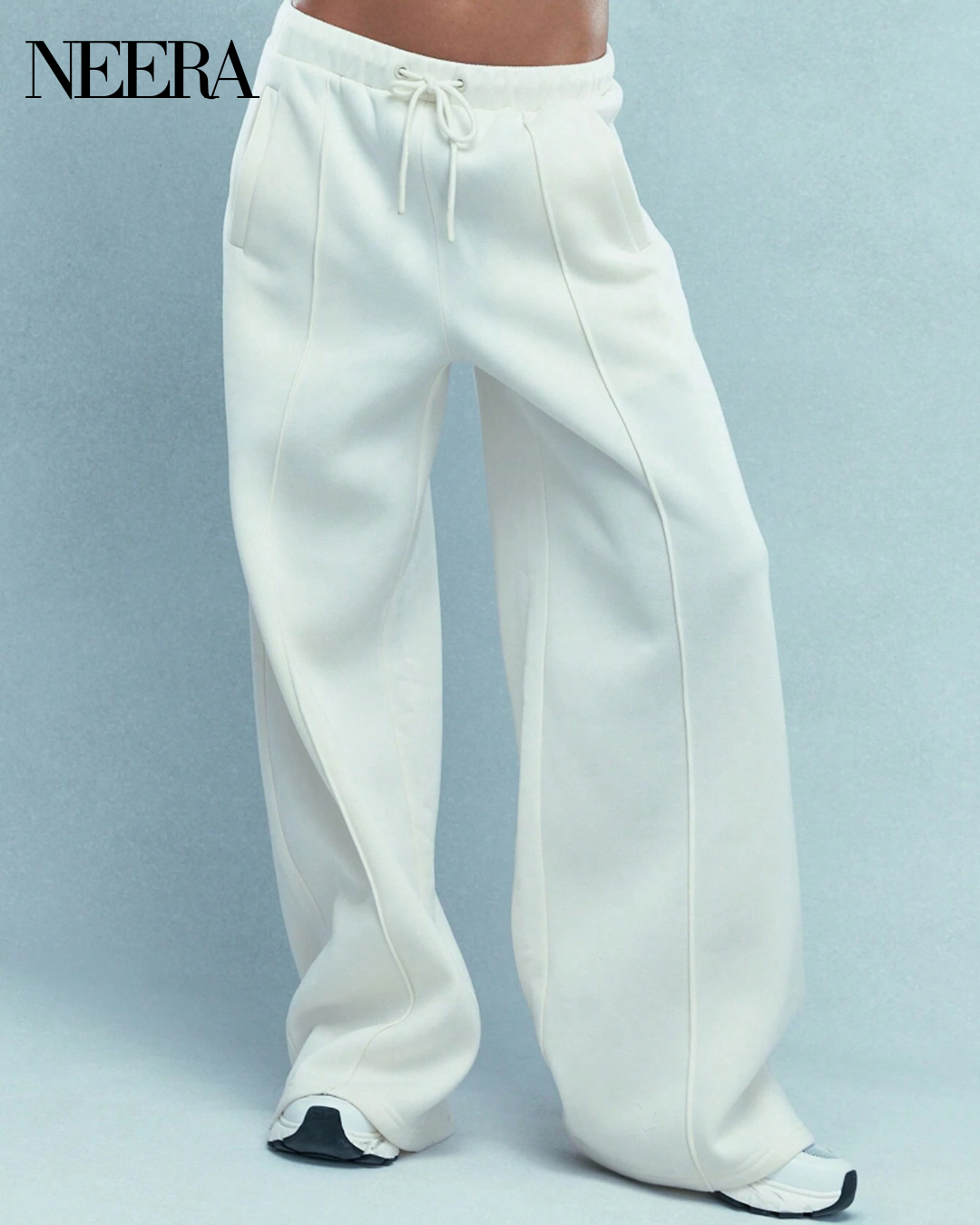 Wide Leg Pants with Drawstring