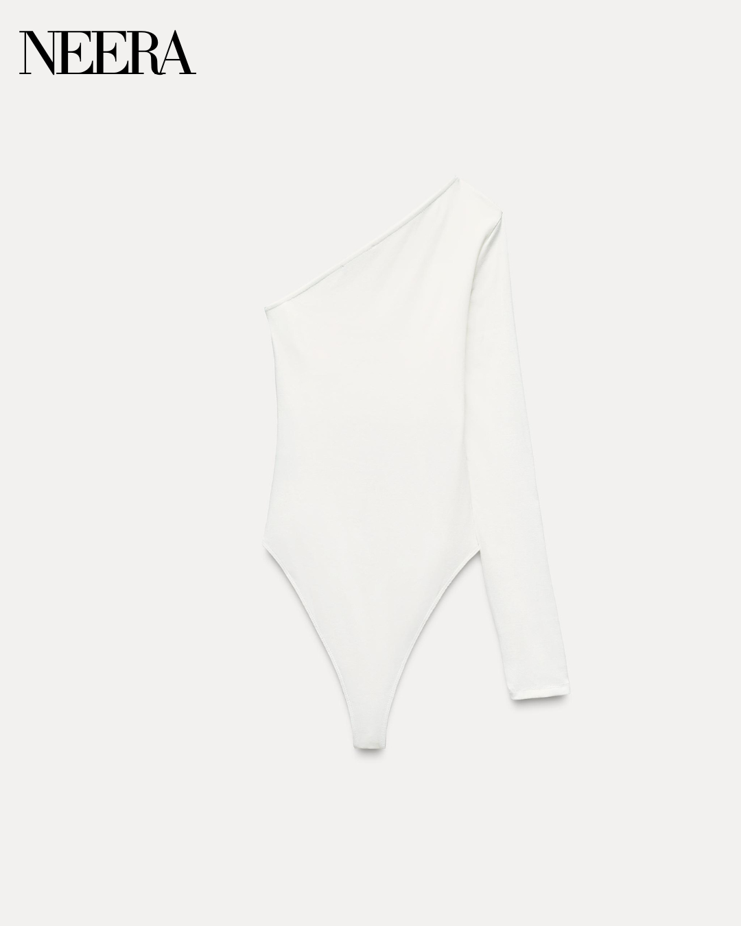 Asymmetrical Long Sleeve Bodysuit