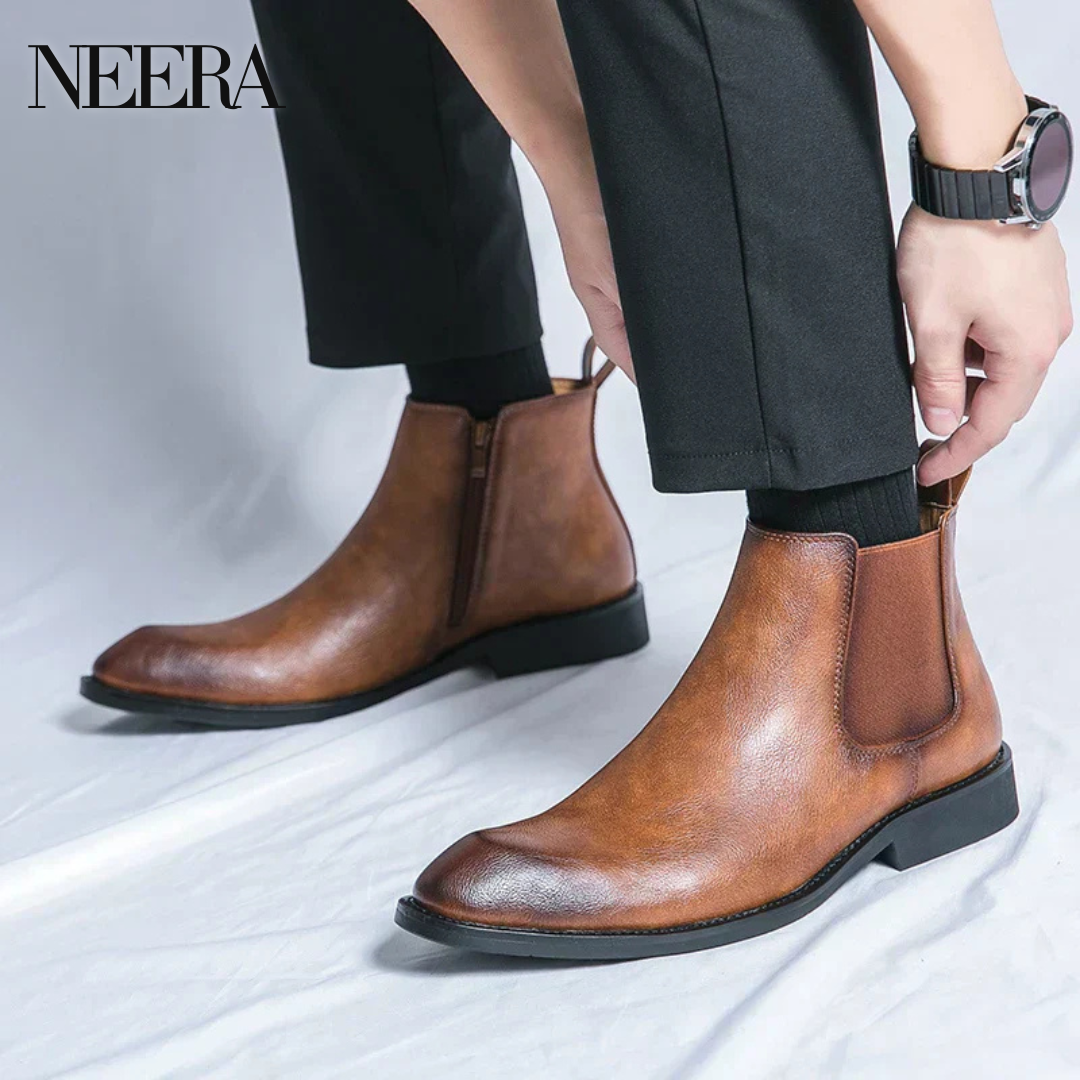 Cooper | Leather Chelsea boots with zip