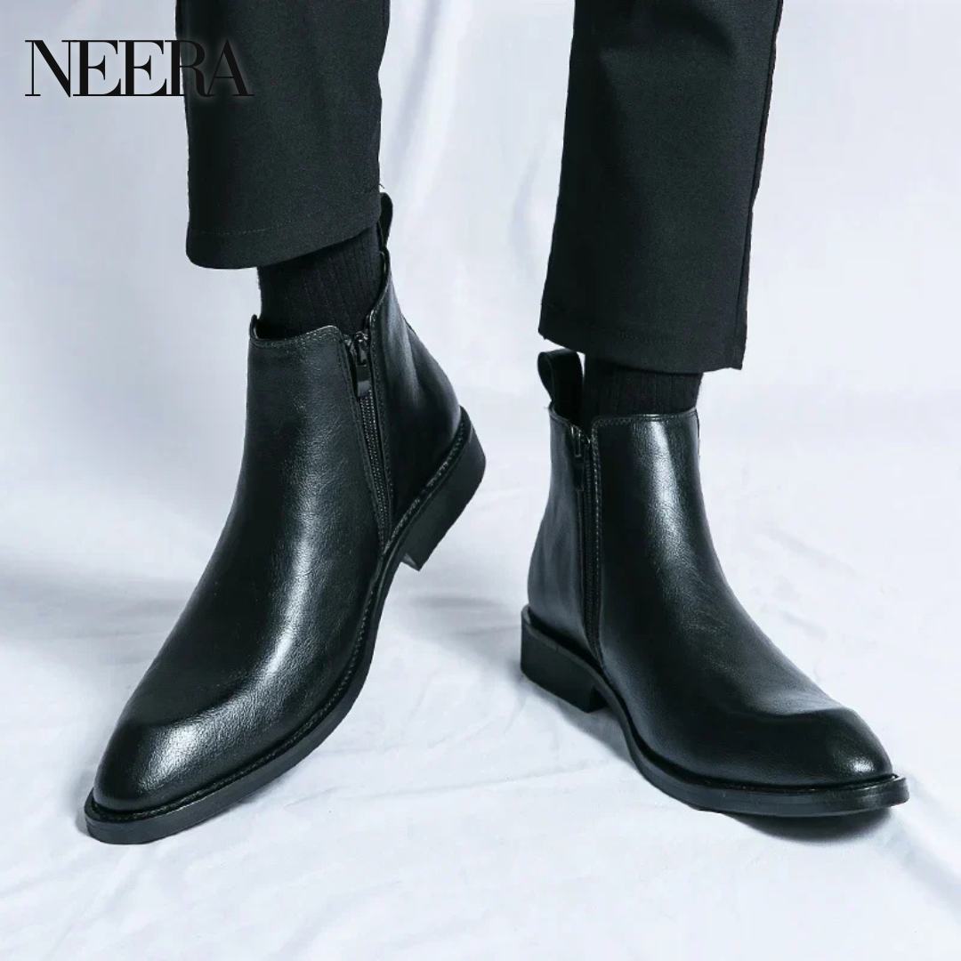 Cooper | Leather Chelsea boots with zip