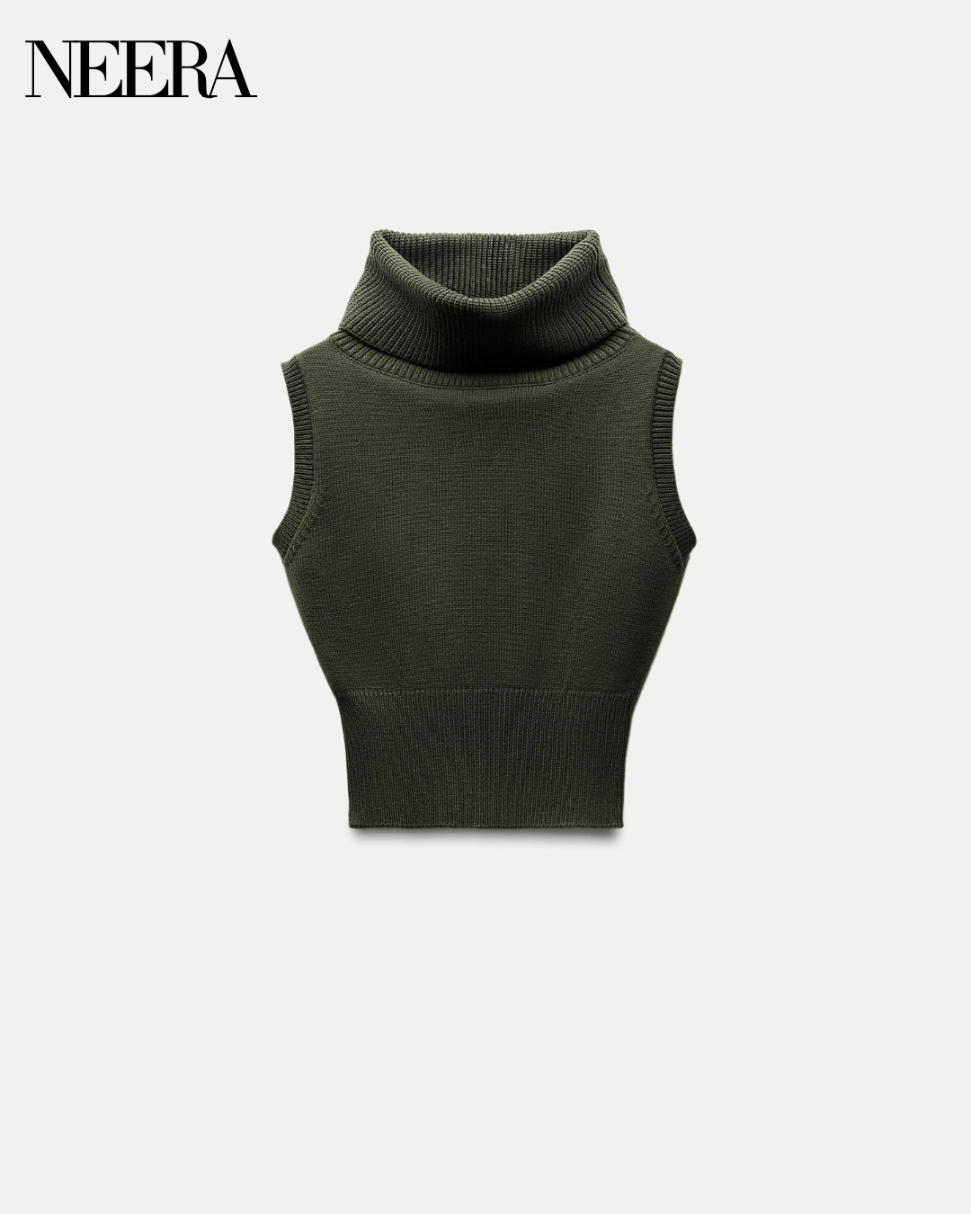 High Meck Knit Vest