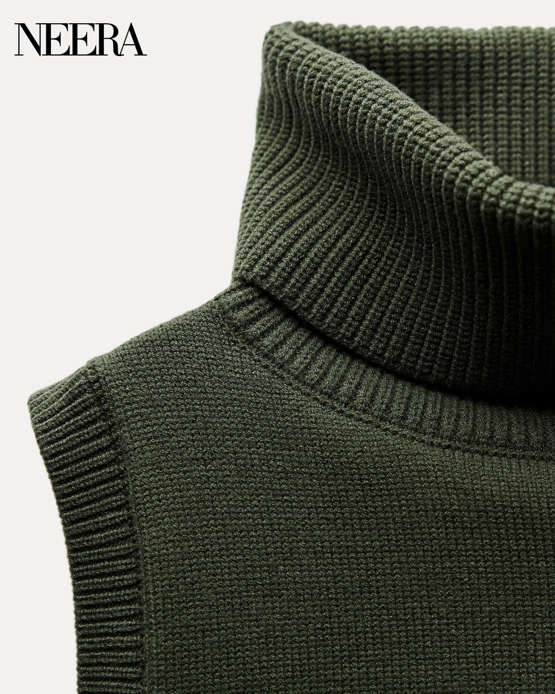 High Meck Knit Vest